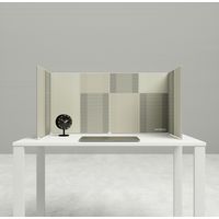 ユタカ Onefabrica デスクトップパーティション スタンダード 幅900×奥行450×高さ450mm モノクロームストライプ 1台（直送品）