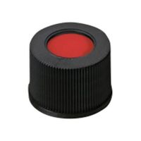 アズワン オートサンプラー用バイアル用 黒キャップ+セプタム(PTFE/シリコン/PTFE) 100個入 4008236 1袋(100個)（直送品）