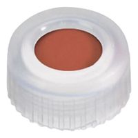 オートサンプラー用バイアルキャップ(キャップ規格9ー425用) 透明スクリューキャップ+セプタム(TEF/ゴム) 100個入 6266872（直送品）