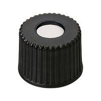 アズワン オートサンプラー用バイアル用 黒キャップ+セプタム(PTFE/シリコン) 100個入 9003484 1袋(100個)（直送品）