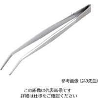 清水アキラ ステンレス製ピンセット 先曲 300mm 1本 6-531-23（直送品）