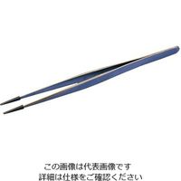 ピエゾパーツ 先端ゴムキャップ付ピンセット Feather Pick 140×8mm ストレート TS-140 1本 4-2481-03（直送品）