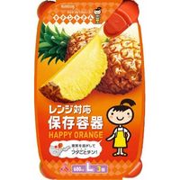 クレハ キチントさん レンジ対応保存容器 オレンジ L 680mL 4901422338831 1セット（3個×8）（直送品）