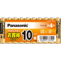 パナソニック SGアルカリ乾電池 単4(5年保存可能) 4984824776104 1セット(10本入×10パック)