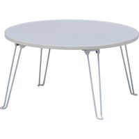 不二貿易 カラーテーブル 丸 CCB600F 幅600×奥行600×高さ320mm ホワイト 14431 1台（直送品）