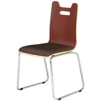 ストア・エキスプレス 曲木チェアループ脚 座パッド付 ブラウン2台 6918-622 1セット（直送品）