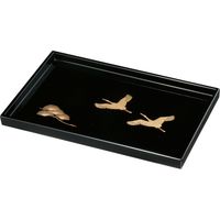 田倉漆芸 16.0 長手盆　松鶴 24-20-3 1個（直送品）