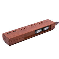延長コード 電源タップ 1.5m 3個口 2P USBポート付 スイッチ付 雷サージ付 Natural Wood Tap PT337DW 1個 ファーゴ