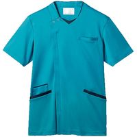 住商モンブラン スクラブ メンズ 半袖 ターコイズ/ネイビー 72-1354 1枚　スクラブ（直送品）