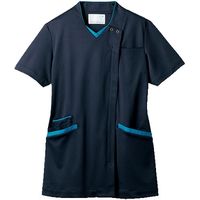 住商モンブラン スクラブ レディス 半袖 ダークネイビー/ターコイズ 73-2253 1枚　スクラブ（直送品）