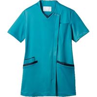 住商モンブラン スクラブ レディス 半袖 ターコイズ/ネイビー 73-2254 1枚　スクラブ（直送品）