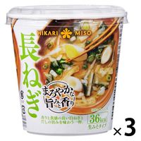 ひかり味噌 カップみそ汁 まろやかな旨みと香り 長ねぎ 3個