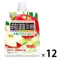 マンナンライフ 大粒アロエinクラッシュタイプの蒟蒻畑りんご味 1セット（12個）