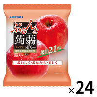 ぷるんと蒟蒻ゼリー パウチ アップル 6個入×24袋 オリヒロ 栄養補助ゼリー