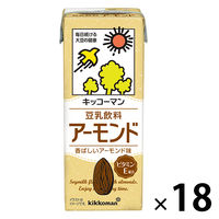 キッコーマン 豆乳飲料 アーモンド 200ml 1箱（18本入）