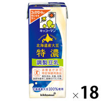 キッコーマン 北海道産大豆 特濃調整豆乳 200ml 1箱（18本入）