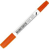 KAWAGUCHI ヌノデコペン ドット ツインタイプ オレンジ 15-340 1セット（4本）（直送品）