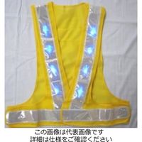 エース神戸 青LED 安全ベスト 4，000mcd 青LED×16個使用