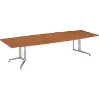 【組立設置込】コクヨ WT-300 ボート形 塗装脚 配線なし 幅3200×奥行1200×高さ720mm ミディアム×フラットシルバー 1台（直送品）