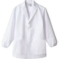 住商モンブラン 調理衣　兼用　長袖 白　袖ネット　襟付 L 1-941 1枚（直送品）