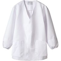 住商モンブラン 調理衣　兼用　長袖 白　袖ネット　V首 M 1-951 1枚（直送品）