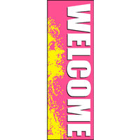 のぼり旗 WELCOME 01  W600×H1800mm 1枚 田原屋（直送品）
