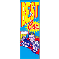 のぼり旗 BESTCAR 06  W600×H1800mm 1枚 田原屋（直送品）