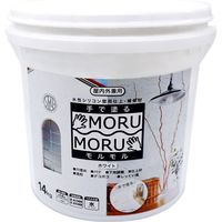 【手で塗る漆喰風】ニッペホームプロダクツ MORUMORU（モルモル）　14kg　ホワイト　4976124882548　 HUM501（直送品）