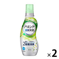 【アウトレット】ハミング 消臭実感 リフレッシュグリーンの香り 本体 530ｍl 1セット（2個入） 柔軟剤 花王