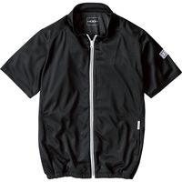 HOOH 半袖ニットブルゾン V771-20ブラック 8L 村上被服 １セット（2着入）（直送品）