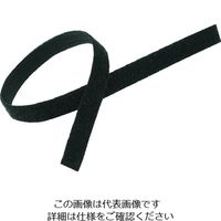 HEBOTEC フックアンドループバンド10mm幅 25m巻 ブラック 11-KE10025FRT 1巻 207-1605（直送品）