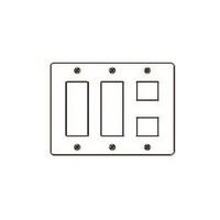 パナソニック Panasonic フルカラーステンレスプレート8コ用 WN7608K 1個 158-9429（直送品）