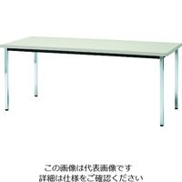 トラスコ中山 TRUSCO 会議用テーブル 1500X750XH700 角脚 下棚無し ニューグレー TDS1575-NG 1台（直送品）