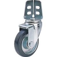 ユーエイ アングル 自在 キャスター ゴム 車輪径100mm Sタイプ SA型 取付寸法20×21，16 SA-100W 1個（直送品）