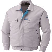 空調服 綿・ポリ混紡脇下マチ付き空調服[[R下]] ウェアのみ シルバー LL KU90450-C06-S4 1着 144-6711（直送品）