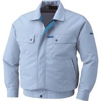 空調服 綿・ポリ混紡脇下マチ付きウェアのみ サックス LL KU90450-C13-S4 1着 144-6709（直送品）