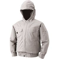 空調服 フード付綿薄手タチエリ空調服[[R下]] ウェアのみ シルバー 3L KU91410-C06-S5 1着 856-7840（直送品）
