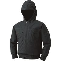 空調服 フード付綿薄手タチエリ空調服[[R下]] ウェアのみ チャコール L KU91410-C69-S3 1着 856-7849（直送品）