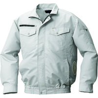 エヌ・エス・ピー 空調服 綿・ポリ混紡横ファン空調服[[R上]] ウェアのみ シルバー 4L KU92030-C06-S6 1着（直送品）