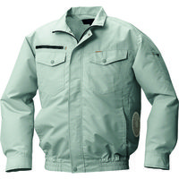 エヌ・エス・ピー 空調服 綿・ポリ混紡横ファン空調服[[R上]] ウェアのみ モスグリーン L KU92030-C07-S3 1着（直送品）