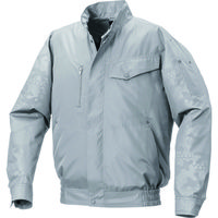 空調服 ポリエステル製エンボスプリント空調服[[R上]] ウェアのみ グレー×グレーエンボス 5L KU92000-C06-S7 1着（直送品）