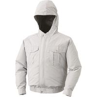 空調服 フード付屋外作業用空調服[[R下]] ウェアのみ シルバー 4L KU90800-C06-S6 1着 856-7803（直送品）