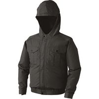 空調服 フード付ポリエステル製ワーク空調服[[R下]] ウェアのみ チャコール L KU90810-C69-S3 1着 856-7821（直送品）