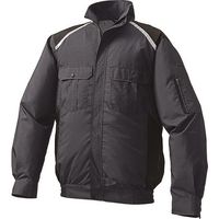 空調服 ポリエステル製タチエリ空調服[[R下]] ウェアのみ チャコール杢×ブラック 5L KU91820C69S7 1着 213-1957（直送品）