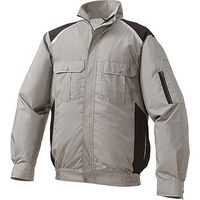 空調服 ポリエステル製タチエリ空調服[[R下]] ウェアのみ シルバー×ブラック 5L KU91820C06S7 1着 213-1858（直送品）