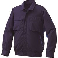 空調服 綿・ポリ混紡脇下マチ付き2空調服[[R下]] ウェアのみ ネイビー×ブルー 5L KU91910C03S7 1着 213-3463（直送品）