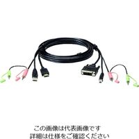 ATEN HDMI→DVI-D変換機能付き KVMケーブル 1.8m、オーディオコネクター付属 2L-7D02DH 201-5287（直送品）