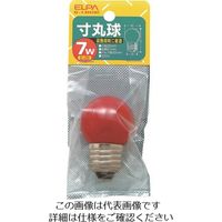 朝日電器 ELPA 寸丸球 E26 7W 赤 G-13H(R) 1個 202-0987（直送品）