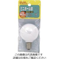 朝日電器 ELPA ミニボール球40W G-83H(W) 1個 202-0950（直送品）