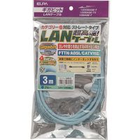 朝日電器 ELPA CAT6LAN3M LAN-1030-BL 1本 166-1781（直送品）